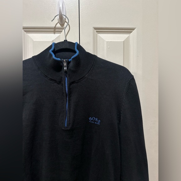 Boss Athleisure Ziston Half Zip Knitted Sweater in Black , size M - Picture 12 of 14